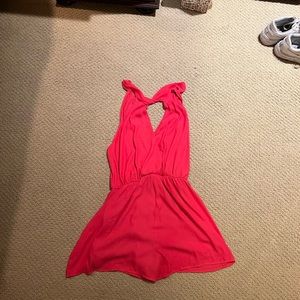 Lush salmon romper